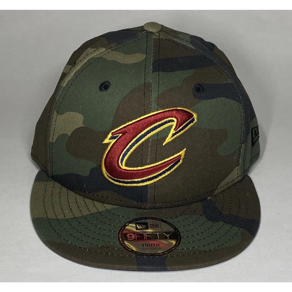 Cleveland Cavaliers New Era Camo Snapback Hat NBA Youth Adjustable 9Fifty NWT